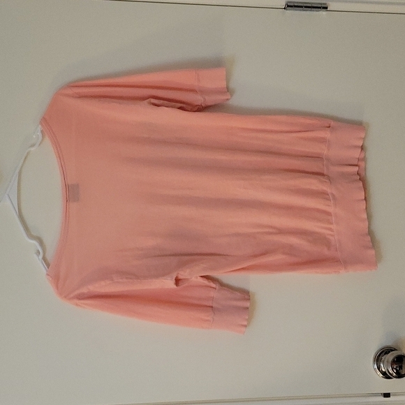 3/$30 DAYTRIP Y2k Peach Graphic Eagle Scoop Neck Short Sleeve Blouse - Picture 4 of 9